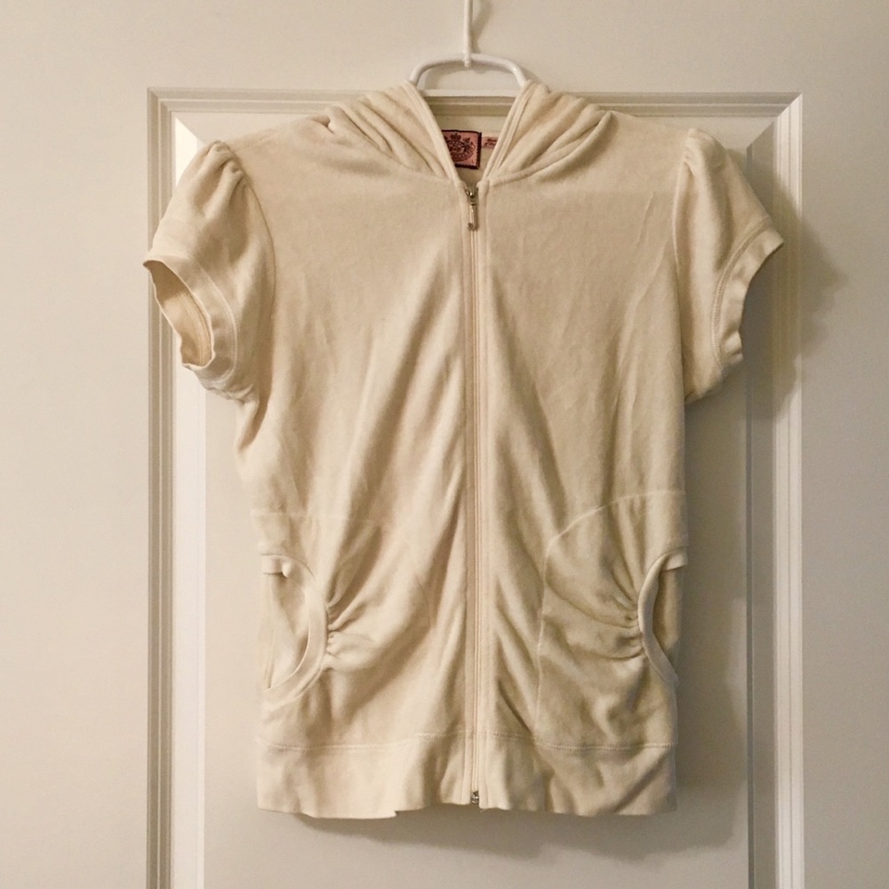 Juicy Couture Velour Shortsleeved Zip Up Hoodie